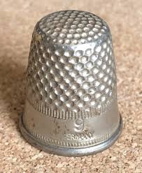 Vintage Silver Tone Metal Thimble Made in Germany Size 9 | eBay
