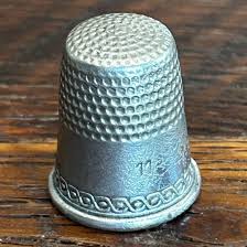 Vintage Silver Metal Sewing Thimble With Textured Pattern - Etsy Israel
