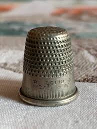 Old Vintage Antique Solid Nickel Silver Sewing Thimble No.3 | eBay