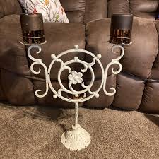 3 Arm Cast Iron Candelabra Pillar Candle Holder Table Top ...