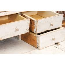 Swedish 1856 Two-part Painted Secretary with Four Doors and Slant Front Desk | Chairish