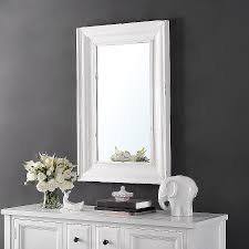 Safavieh Linsa 24 W x 36 H White Beveled Wall Mirror MRR1059A at Lowes.com