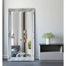 A&E Levis 71 in. H x 35.4 in. W Rectangular Wood Matt White Mirror Levis - The Home Depot