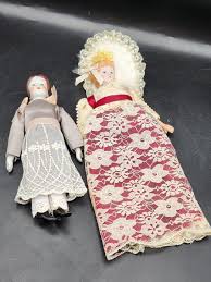 Set Of 2 Bisque Porcelain Boudoir Dolls. 8" & 11.5" | eBay