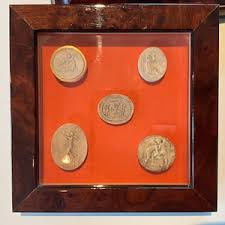 Mahogany Veneer Frame With Antique Imitation Plaster ...