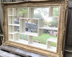 Antique Mirrored Shadow Box Display Shelf Gold Gilded ...
