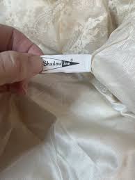 Vintage ShadowLine Robe M Beige Lace Long Satin Bridal ...