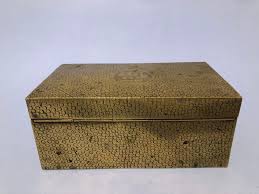 Vintage Brass Chinese Hinged Box With Wooden Liner-circa ...