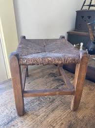 Nice! Antique Primitive Shaker Wooden Stool Fireplace Bench ...