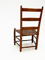 Early American Three-slat Ladder-back Chair with Splint ...