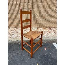 Early 20th Century Antique Maple Rush Seat Side Chair ...
