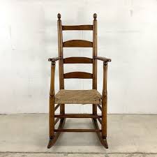 Vintage Antique Rush Seat Child Rocking Chair | eBay