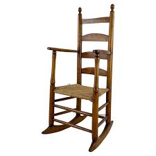 Vintage Antique Rush Seat Child Rocking Chair For Sale at ...