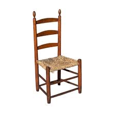 Antique 19th Century New England Ladderback Side Chair With ...