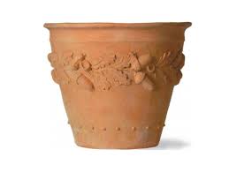 Large Round Terracotta Style Fibreglass Handmade Garden Pots ...