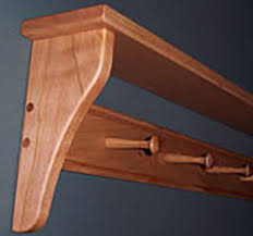 Shaker Peg Rack Shelf | Meadowbrook Creations