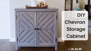 DIY Chevron Storage Cabinet - YouTube