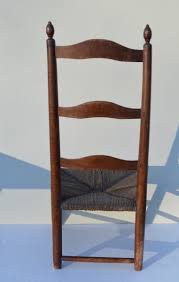 Decent Pair Ladder Back Dining Chairs W/ Woven Rush Seats-vtg Oak Side Chairs-shaker Style-42'' Tall-personalized Gift - Etsy