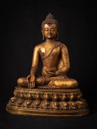 Old Bronze Nepali Buddha Statue From Nepal, Early 20th ...