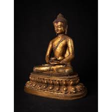 Old Bronze Nepali Buddha Statue from Nepal For Sale at 1stDibs