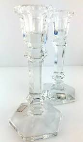 Crystal Candlesticks Fifth Avenue Crystal Hand Cut Full Lead Set of 2 | eBay