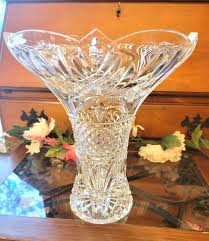 Centerpiece Tall Crystal Vases Shannon of Ireland Large 12" Hand Blown Vintage Crystal Flared Vase - Art Glass Deco - Crystal Giftware - Etsy Australia
