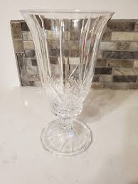 Toscany Crystal Hurricane Lamp Candle Holder 12" taper holder 2pc centerpiece | eBay