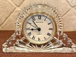 Beautiful Shannon 24% Lead Crystal Mantel Clock - 6"- Ireland -Working Condition | eBay