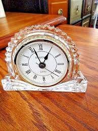 Godinger Lead Crystal Desk/Mantle "Marie" Clock, No. 2668, 4-3/8"x3-1/2", EUC | eBay