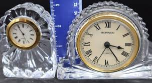 Pair of Vintage Crystal Desk Clocks One is Shannon the Other is Unbranded Quartz Movement - Etsy Canada