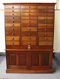 Antique Industrial Style 30 drawer 4-Shelf 2-piece Cabinet by VETTER DESK WORKS | eBay