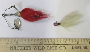 Lot of 2 Vintage Lures Twin Spin Horse Hair Red & Lead Lure ...