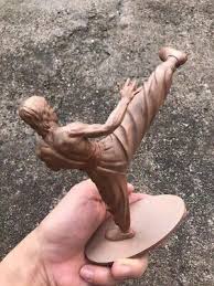 6" Resin Bluce Lee Kicking Statue Kong Fu Jeet Kune Do Figure Decor | eBay