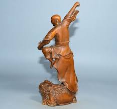 Chinese Antique Vintage Boxwood Carving Exquisite Arhat Statue Sculpture | eBay