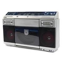 Vintage Panasonic portable TV with four band/stereo cassette ...