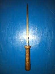 Vintage Unmarked Sharpening Honing Steel Rod Knife ...