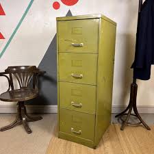 Vintage Green Metal Filing Cabinet - Etsy