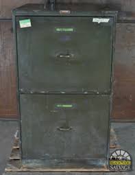 1940s Salvaged Vertical Compression File Cabinet, Art Metal ...