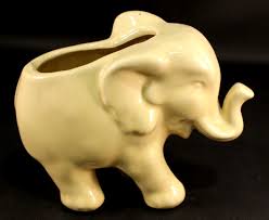 Vintage Shawnee Baby Elephant Planter Yellow EXCELLENT COND ...