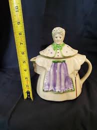 Vintage 1950s Era Shawnee USA Pottery Purple Apron Granny Ann Teapot 8.5 inch | eBay