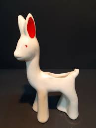 Vintage Shawnee White Deer Planter Vase | eBay