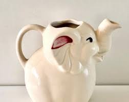 Vintage Shawnee Pottery Elephant Creamer Pitcher| Patented USA | Elephant Pitcher | Vintage Elephant | Ceramic Elephant | Gifts for Her - Etsy