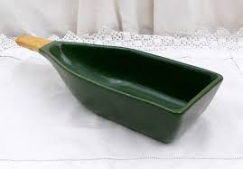 Large Vintage French Champagne Green Bottle Shaped Ceramic ...