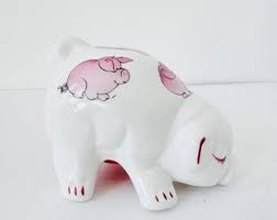 Vintage Crown Windsor Bone China Piggy Bank - Etsy