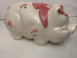 VINTAGE CERAMIC EARLY 1900's AMERICAN PIGGY BANK. LARGE VINTAGE AMERICAN PIGGY B | eBay