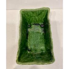 1940's Upco Green Rectangle Planter | Chairish