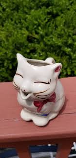 Stoneware Pottery Cat Cream Pitcher - Etsy