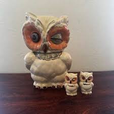 Vintage 1940's Shawnee Pottery USA Winking Owl Cookie Jar ...