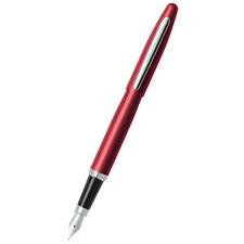 Sheaffer VFM Excessive Red Nickel Plated Trim Fountain Pen