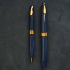 Persian Blue Sheaffer Tuckaway Fountain Pen/Mechanical Pencil Set, New Old Stock | eBay